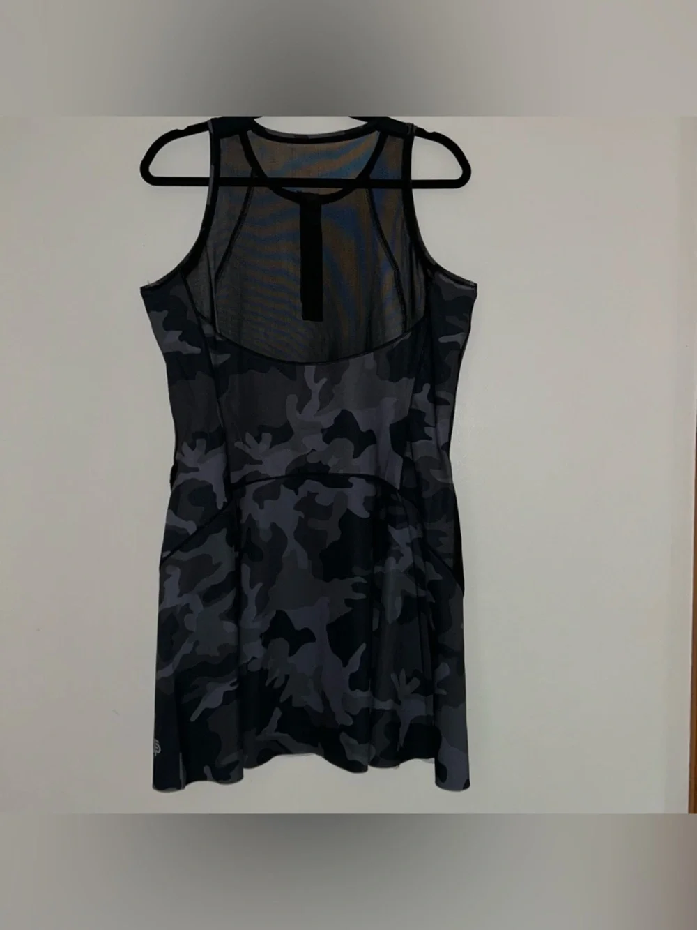 FLINT PARK Ace Tennis Dress Camo Black Mesh Mini Activewear Lightweight XL NEW - Picture 4 of 5